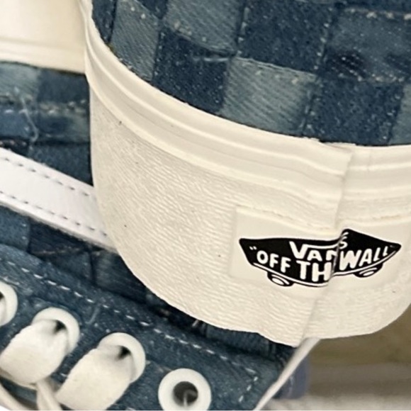 Vans Old Skool Stackform Checkerboard Skate Shoe Woven Denim - Picture 6 of 16